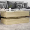 Image de Vidaxl Table Basse Avec LumiÃ¨res Led ChÃªne Sonoma 90x50x40 Cm