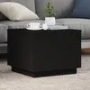 Image de vidaXL Table basse avec lumiÃ¨res LED noir 50x50x40 cm