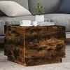 Image de Vidaxl Table Basse Avec LumiÃ¨res Led ChÃªne FumÃ© 50x50x40 Cm
