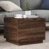 Image de vidaXL Table basse avec lumiÃ¨res LED chÃªne marron 50x50x40 cm