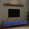 Image de Vidaxl UnitÃ©s Murales Tv Avec Led 5 Pcs ChÃªne Sonoma Bois D'ingÃ©nierie