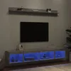 Image de vidaXL UnitÃ©s murales TV avec LED 5 pcs gris bÃ©ton bois d'ingÃ©nierie