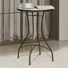 Image de Vidaxl Table De Bistro MosaÃ¯que Bleu Et Blanc Ã50x70 Cm CÃ©ramique