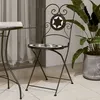 Image de Vidaxl Chaises De Bistro Pliables 2 Pcs Noir Et Blanc CÃ©ramique
