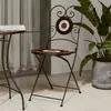 Image de Vidaxl Chaises De Bistro Pliables 2 Pcs Terre Cuite Et Blanc CÃ©ramique