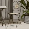 Image de Vidaxl Chaises De Bistro Pliables 2 Pcs Terre Cuite Et Blanc CÃ©ramique