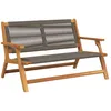 Image de Vidaxl Banc De Jardin Gris 76x122x73 Cm En Bois Massif D'acacia