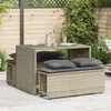 Image de Vidaxl Ensemble Ã Manger De Jardin 3pcs Coussins Gris Clair Poly Rotin