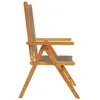 Image de Vidaxl Chaises De Jardin Lot De 2 Gris Bois D'acacia Et PolypropylÃ¨ne