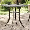 Image de Vidaxl Table De Jardin Bronze 53x53x53 Cm Aluminium CoulÃ©