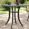 Image de Vidaxl Table De Jardin Noir 53x53x53 Cm Aluminium CoulÃ©
