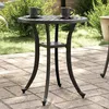 Image de Vidaxl Table De Jardin Noir Ã48x53 Cm Aluminium CoulÃ©
