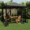 Image de Vidaxl Tonnelle Avec Parois En Filet Anthracite 2,93x2,93 M Acier