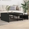 Image de vidaXL Tables basses gigognes 2 pcs noir bois d'ingÃ©nierie et mÃ©tal