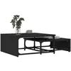 Image de Tables basses VidaXL  Tables basses gigognes  bois d'ingénierie et métal noir P31599895
