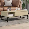 Image de Vidaxl Table Basse ChÃªne Sonoma 100x50x35cm Bois D'ingÃ©nierie Et MÃ©tal