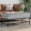 Image de vidaXL Table basse sonoma gris 100x50x45 cm bois d'ingÃ©nierie et mÃ©tal