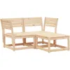 Image de Vidaxl Salon De Jardin 3 Pcs Bois De Pin Massif