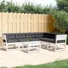 Image de Vidaxl Salon De Jardin 6 Pcs Avec Coussins Blanc Bois Massif De Pin