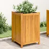 Image de Vidaxl JardiniÃ¨re Avec Doublure 50x50x75 Cm Bois Massif D'acacia