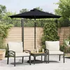 Image de Vidaxl Parasol De Jardin Avec MÃ¢t En Acier Noir 225x225x212 Cm