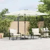 Image de Vidaxl Parasol De Jardin Avec MÃ¢t En Acier Blanc 290x290x238 Cm