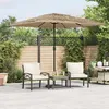 Image de Vidaxl Parasol De Jardin Avec MÃ¢t En Acier Marron 248x248x248 Cm