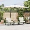 Image de Vidaxl Parasol De Jardin Avec MÃ¢t En Acier Blanc 288x288x225 Cm