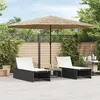 Image de Vidaxl Parasol De Jardin Avec MÃ¢t En Acier Marron 388x388x248 Cm