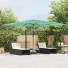 Image de Vidaxl Parasol De Jardin Avec MÃ¢t En Acier Vert 388x388x248 Cm