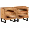 Image de vidaXL Tables de chevet 2 pcs 40x33x46 cm Bois d'acacia massif