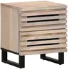 Image de vidaXL Table de chevet 40x33x46 cm bois de manguier massif blanchi