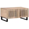 Image de vidaXL Table basse blanc 80x51x40 cm bois de manguier massif