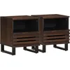 Image de vidaXL Tables de chevet 2 pcs 40x33x46 cm Bois de manguier solide