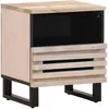 Image de vidaXL Table de chevet 40x33x46 cm bois de manguier massif blanchi