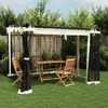 Image de Vidaxl Tonnelle Avec Parois En Filet CrÃ¨me 3x3 M Acier
