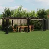 Image de Vidaxl Tonnelle Avec Parois En Filet Taupe 6x3 M Acier