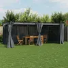Image de Vidaxl Tonnelle Avec Rideaux Anthracite 6x3 M Acier