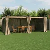 Image de Vidaxl Tonnelle Avec Rideaux Taupe 6x3 M Acier