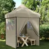 Image de Vidaxl Tente De RÃ©ception Pliable Escamotable 4 Parois LatÃ©rales Taupe