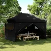 Image de Vidaxl Tente De RÃ©ception Pliable Escamotable 4 Parois LatÃ©rales Noir
