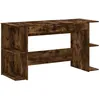 Image de vidaXL Bureau chÃªne fumÃ© 140x50x75 cm bois d'ingÃ©nierie