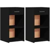 Image de vidaXL Tables de chevet 2 pcs noir 35x34x65 cm bois d'ingÃ©nierie