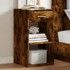 Image de vidaXL Table de chevet ChÃªne fumÃ© 35x34x65 cm Bois d'ingÃ©nierie
