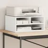 Image de vidaXL Support d'imprimante blanc 49x40x22,5 cm bois d'ingÃ©nierie