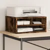 Image de vidaXL Support d'imprimante chÃªne fumÃ© 49x40x22,5 cm bois d'ingÃ©nierie