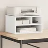 Image de vidaXL Support d'imprimante blanc 40x32x22,5 cm bois d'ingÃ©nierie