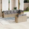 Image de Vidaxl Salon De Jardin Avec Coussins 8pcs MÃ©lange Beige RÃ©sine TressÃ©e