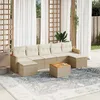 Image de Vidaxl Salon De Jardin Avec Coussins 8 Pcs Beige RÃ©sine TressÃ©e