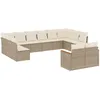 Image de Vidaxl Salon De Jardin Avec Coussins 12 Pcs Beige RÃ©sine TressÃ©e